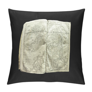 Personality  Terza Tavola By Giacomo Gastaldi, 1554. Johannine Library  Pillow Covers