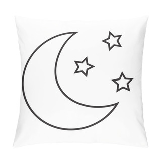 Personality  Line Icon Moon Pillow Covers