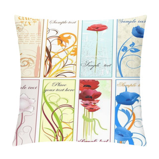 Personality  Vertical Floral Bookmarks Or Banners Pillow Covers