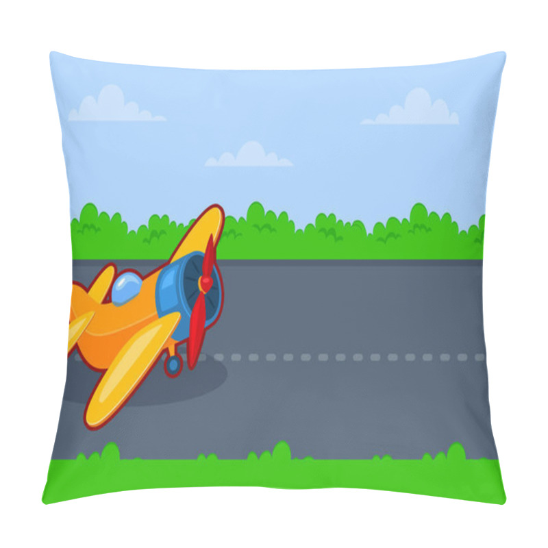 Personality  Cute airplane taking off  pillow covers