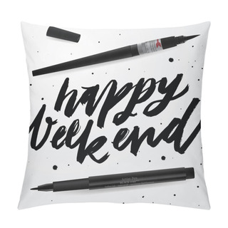 Personality  'happy Weekend' Motivational Quote Pillow Covers