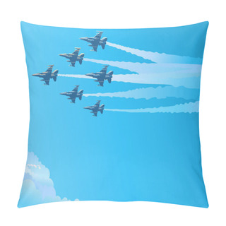 Personality  Eagle Fighter Jet Plane Taking Off During Exercise Pillow Covers