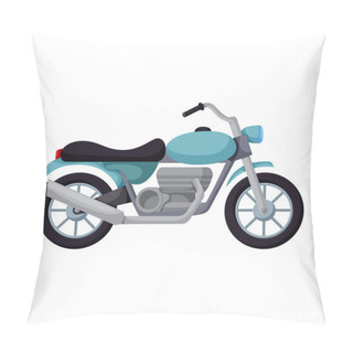 Personality  Motorcycle Vector Icon.Cartoon Vector Icon Isolated On White Background Motorcycle. Pillow Covers