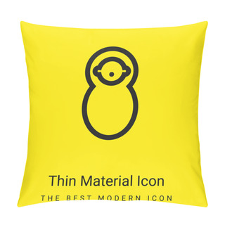 Personality  Baby Wrapped In Swaddle Minimal Bright Yellow Material Icon Pillow Covers