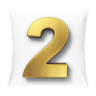 Personality  The Number 2 In Gold Pillow Covers