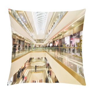 Personality  Panoramic View Of A Modern Mall Pillow Covers