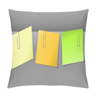 Personality  Papers Conjunction With Paper Clips Pillow Covers