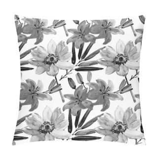 Personality  Background With Flowers. Pillow Covers