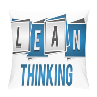 Personality  Lean Thinking Blue Silver Blocks Pillow Covers