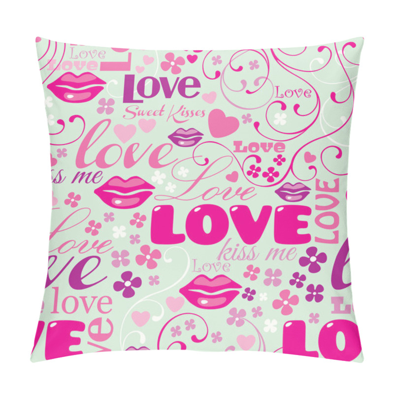 Personality  Seamless Love Pattern pillow covers