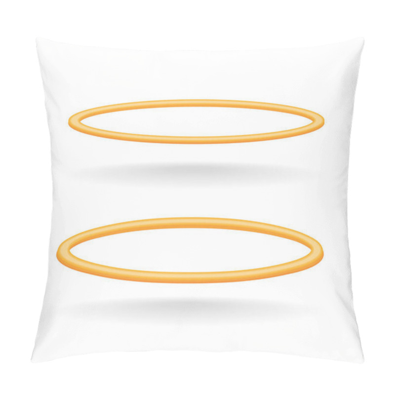 Personality  Vector holy golden nimbus circle isolated pillow covers