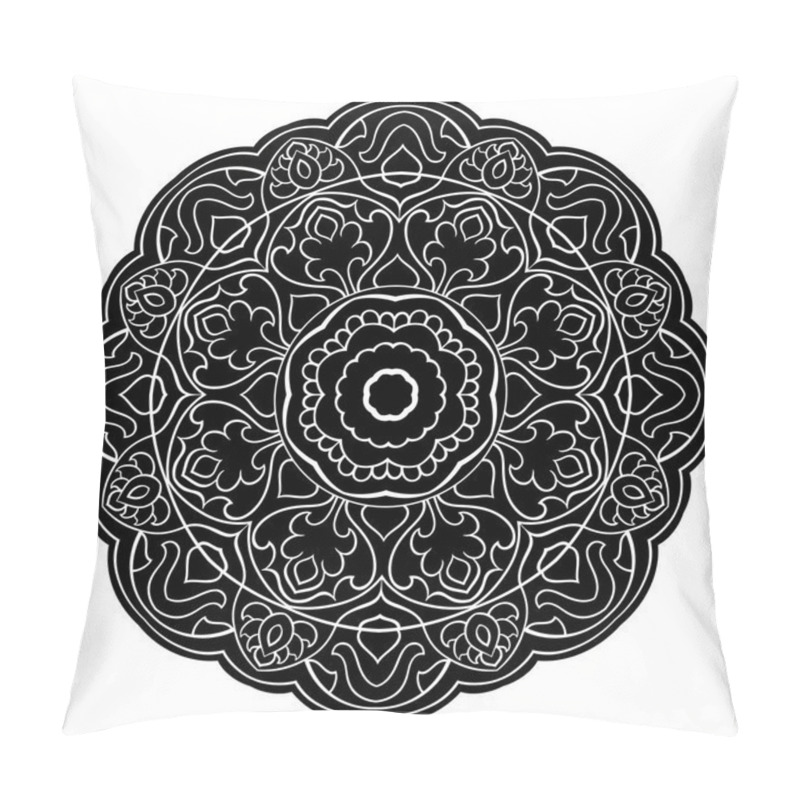 Personality  Vector Abstract Mandala With Abstract Elements, Isolated On White Background. Oriental Ethnic Ornament. Template For Carpet And Any Surfaces. Design Element. Pillow Covers