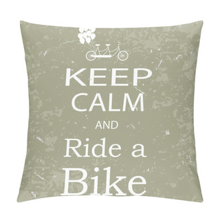 Personality Banner Keep Calm And Ride A Bike Pillow Covers