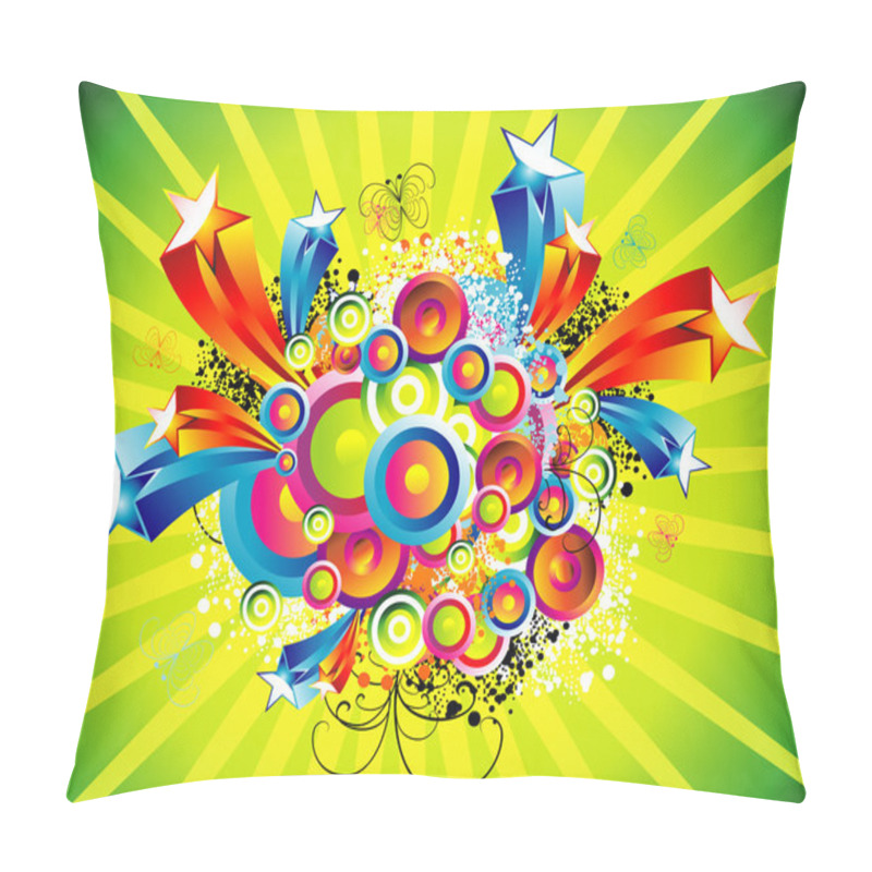 Personality  Fantasy Circles and Star Background pillow covers