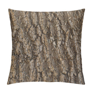 Personality  Textured Background Of Dark Bark Of Tree With Copy Space  Pillow Covers