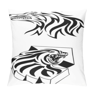 Personality  Wolf And Tiger Head Pillow Covers