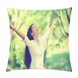 Personality  Woman Feeling Alive And Free Pillow Covers