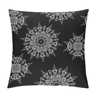 Personality  Mandala Pattern. Hand Drawn Ethnic Decorative Texture Vector Illustration Eps 10 For Your Design. Pillow Covers
