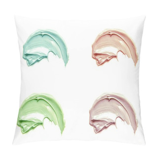 Personality  Cosmetics Mask Clay On A White Background. Selective Focus. Pillow Covers