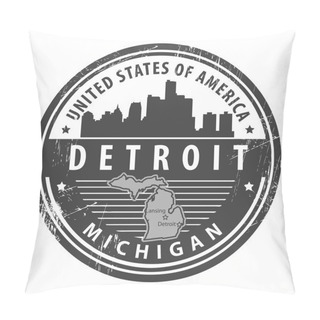 Personality  Michigan, Detroit Stamp Pillow Covers