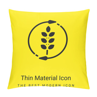Personality  Agronomy Minimal Bright Yellow Material Icon Pillow Covers
