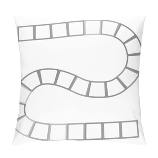 Personality  Abstract Futuristic Maze, Zigzag Pattern Template For Children's Games, White Squares Black Contour Isolated On White Background. Vector Illustration Pillow Covers