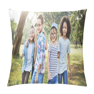 Personality  Funny Kids Playing Outdoors Pillow Covers
