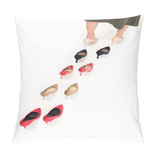 Personality  Woman And Various Stylish High Heels Pillow Covers