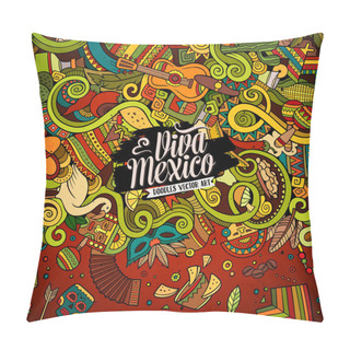 Personality  Cartoon Hand-drawn Doodles Latin American Frame Pillow Covers