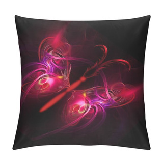 Personality  Elegant Beautiful Butterfly In Magenta Flowers Pillow Covers