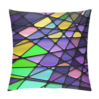 Personality  Abstract Stained-glass Mosaic Background Pillow Covers