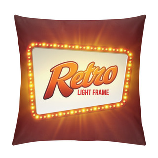 Personality  Shining Retro Light Banner.  Vector Illustration Pillow Covers