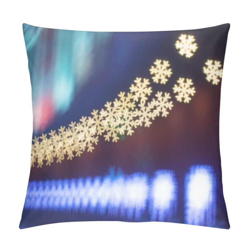 Personality  Christmas blurred lights background pillow covers