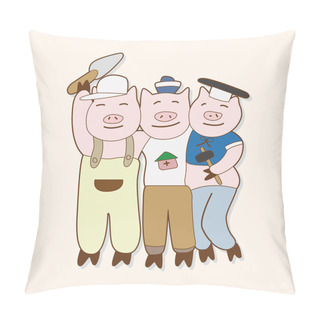 Personality  Three Little Pigs Theme Elements Pillow Covers