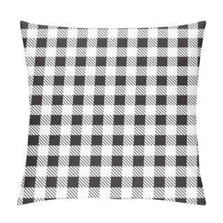 Personality  Gingham Tablecloth Pattern Background Black And White Pillow Covers