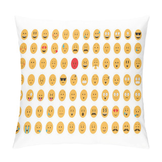 Personality  Set Of Emoticon Vector Pillow Covers