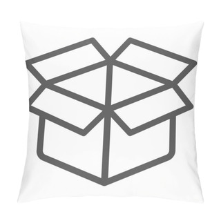 Personality  Unboxing Line Icon. Package Vector Illustration Isolated On White. Box Outline Style Design, Designed For Web And App. Eps 10. Pillow Covers