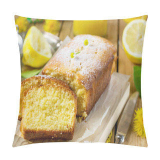 Personality  Sweet Lemon Cake With Powdered Sugar Pillow Covers