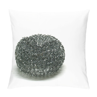 Personality  Scourer Isolated On White Background Pillow Covers