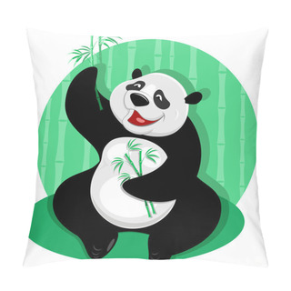 Personality  Panda Bear With Bamboo Pillow Covers