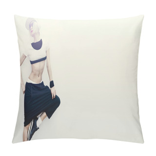 Personality  Hip Hop Dancer Girl In Daylight. Movement, Lifestyle, Fashion Sp Pillow Covers