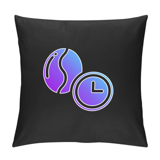 Personality  Bean Blue Gradient Vector Icon Pillow Covers