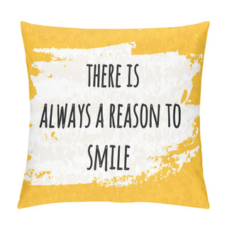 Personality  Colorful Typographic Motivational Poster On The Smile On White Brushes. Vector Pillow Covers