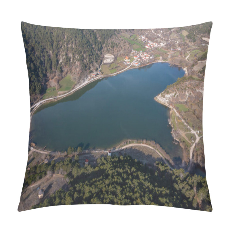 Personality  Windmills Of Cubuk Lake (ubuk Gl), Goynuk - Bolu - Turkey Pillow Covers