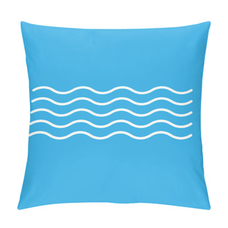 Personality  Wave Icon. Vector Illustration Flat Design Pillow Covers