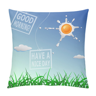 Personality  Good Morning Cartoon Concept Pillow Covers
