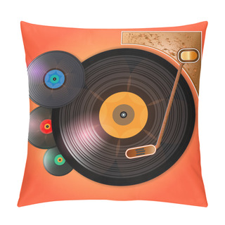 Personality  Vinyl Records, Vector Illustration  Pillow Covers