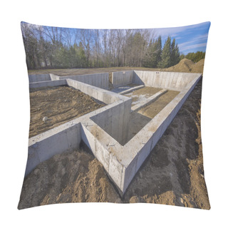 Personality  Concrete Foundation For A New House Pillow Covers