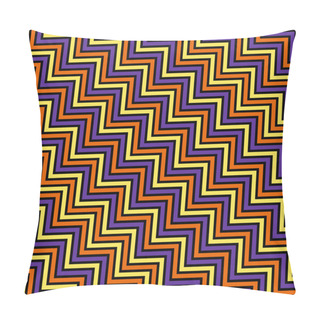 Personality  Seamless Geometric Pattern With Zigzags. Vector Illustration Pillow Covers