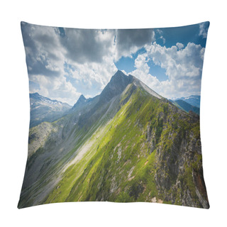 Personality  Mountain Massifs Are Found In The Sun In The Austrian Alps In Th Pillow Covers